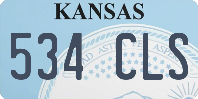 KS license plate 534CLS