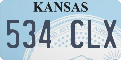 KS license plate 534CLX