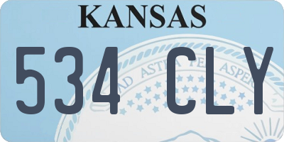 KS license plate 534CLY