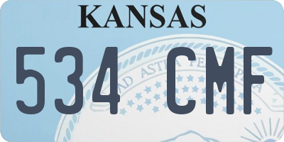 KS license plate 534CMF