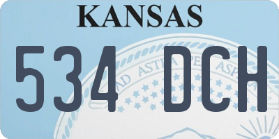 KS license plate 534DCH