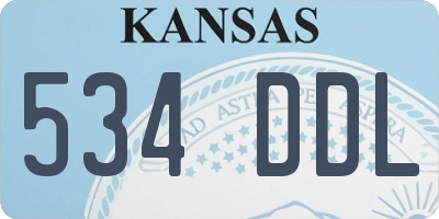 KS license plate 534DDL
