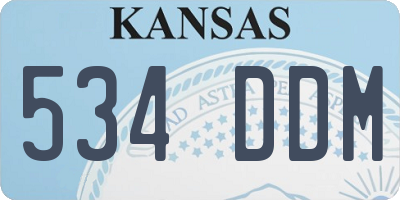 KS license plate 534DDM