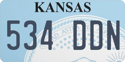 KS license plate 534DDN