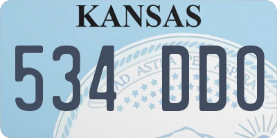 KS license plate 534DDO