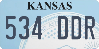 KS license plate 534DDR