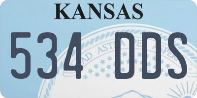 KS license plate 534DDS