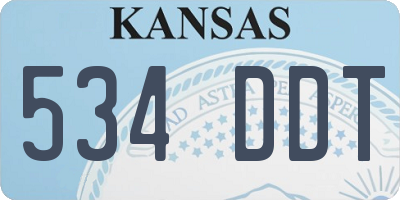 KS license plate 534DDT