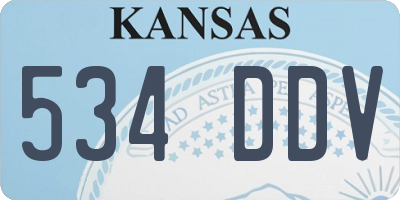 KS license plate 534DDV