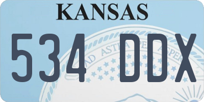 KS license plate 534DDX