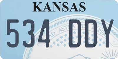 KS license plate 534DDY
