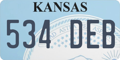 KS license plate 534DEB
