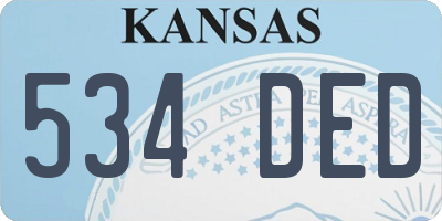 KS license plate 534DED