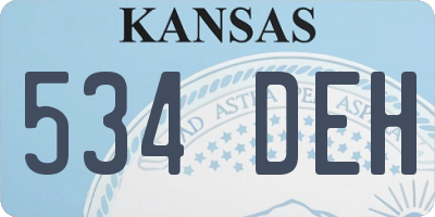 KS license plate 534DEH