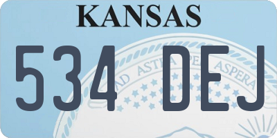 KS license plate 534DEJ