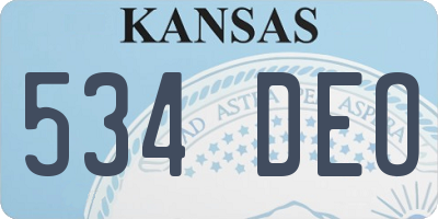 KS license plate 534DEO