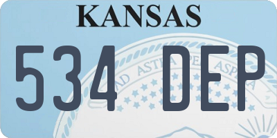 KS license plate 534DEP