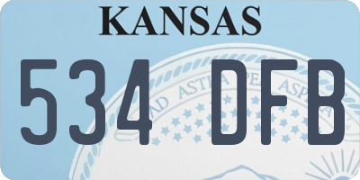 KS license plate 534DFB