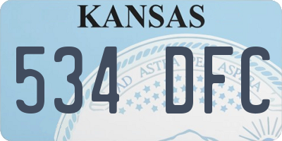 KS license plate 534DFC