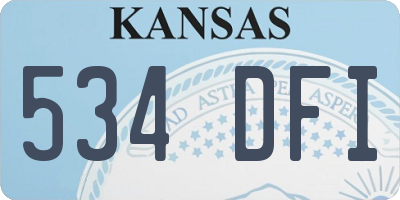 KS license plate 534DFI