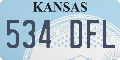 KS license plate 534DFL