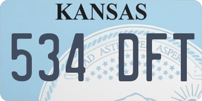 KS license plate 534DFT