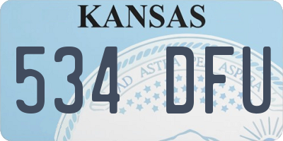 KS license plate 534DFU
