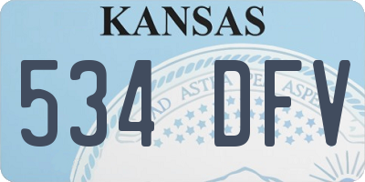KS license plate 534DFV