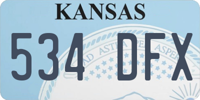 KS license plate 534DFX