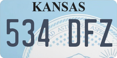 KS license plate 534DFZ