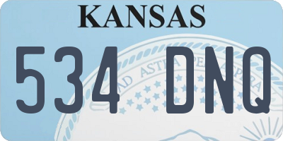 KS license plate 534DNQ
