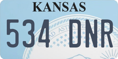 KS license plate 534DNR