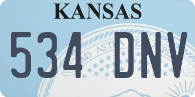 KS license plate 534DNV