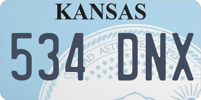KS license plate 534DNX