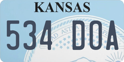 KS license plate 534DOA
