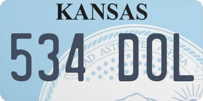 KS license plate 534DOL