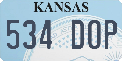 KS license plate 534DOP