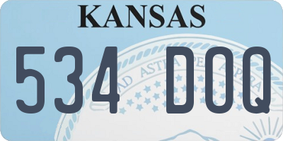 KS license plate 534DOQ