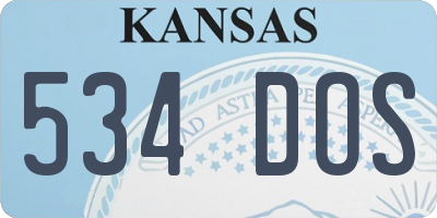 KS license plate 534DOS