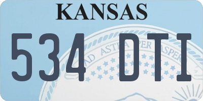KS license plate 534DTI