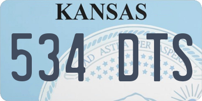 KS license plate 534DTS