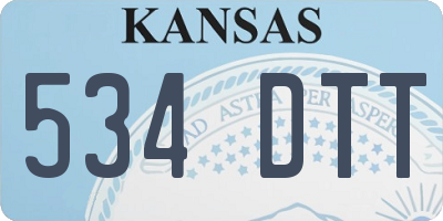 KS license plate 534DTT