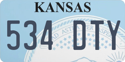KS license plate 534DTY
