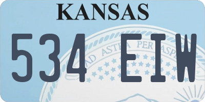 KS license plate 534EIW