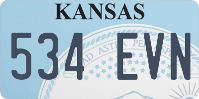 KS license plate 534EVN