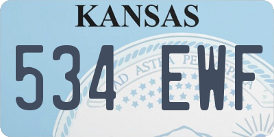 KS license plate 534EWF