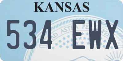 KS license plate 534EWX