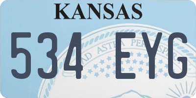 KS license plate 534EYG