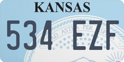 KS license plate 534EZF
