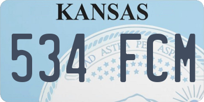 KS license plate 534FCM